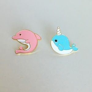 [3 for $6] Pink Dolphin Pin